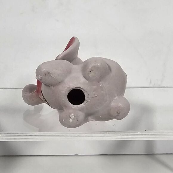 Vintage 60s Pink Elephant Porcelain Figurine Ornament Hand Painted Japan - Picture 4 of 6